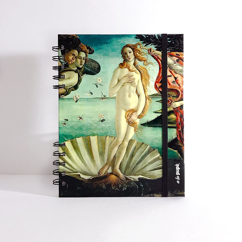 Cuaderno c/anillo 15x21cm. - El nacimiento de venus. Botticelli. - Imagen 3