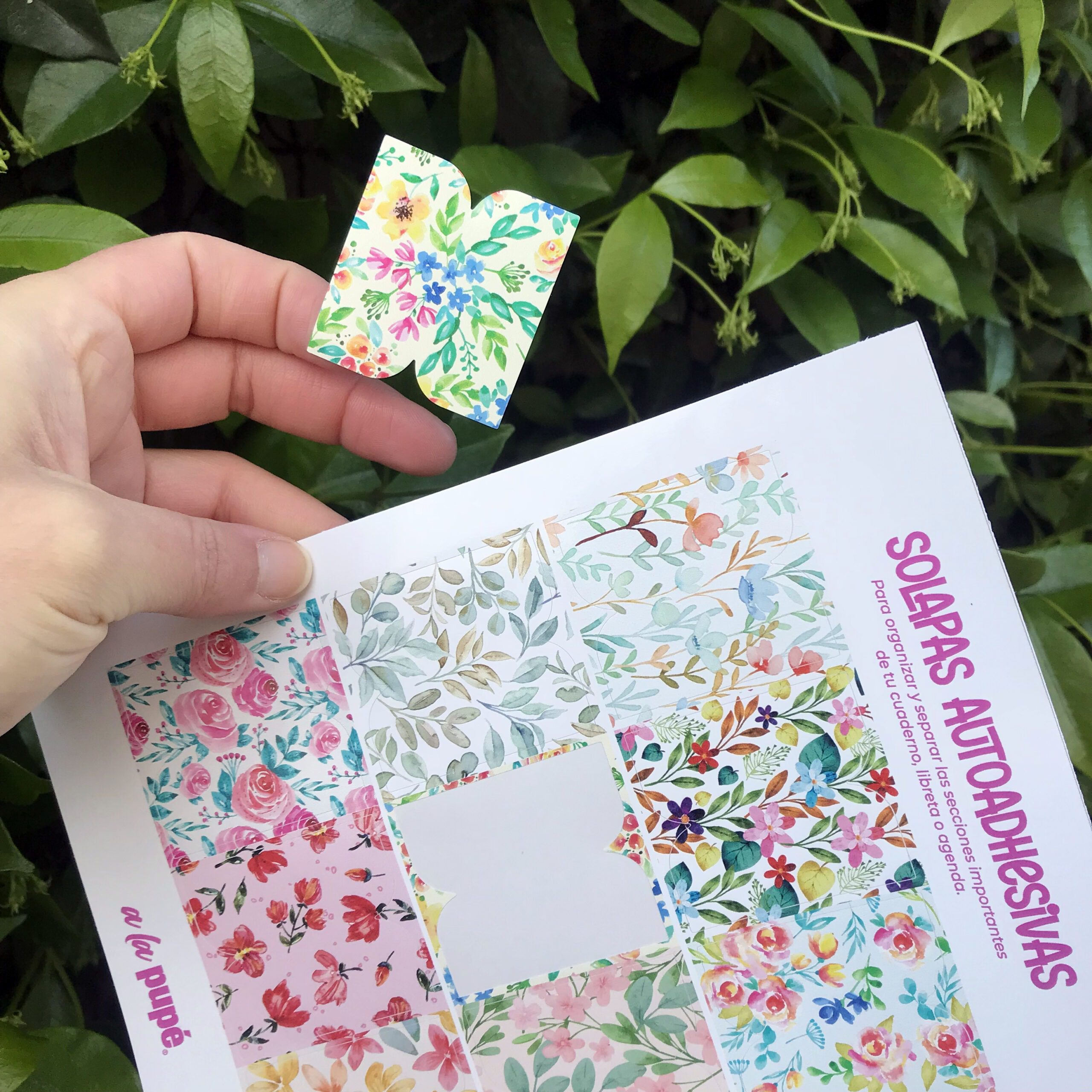 Solapas autoadhesivas flores #1