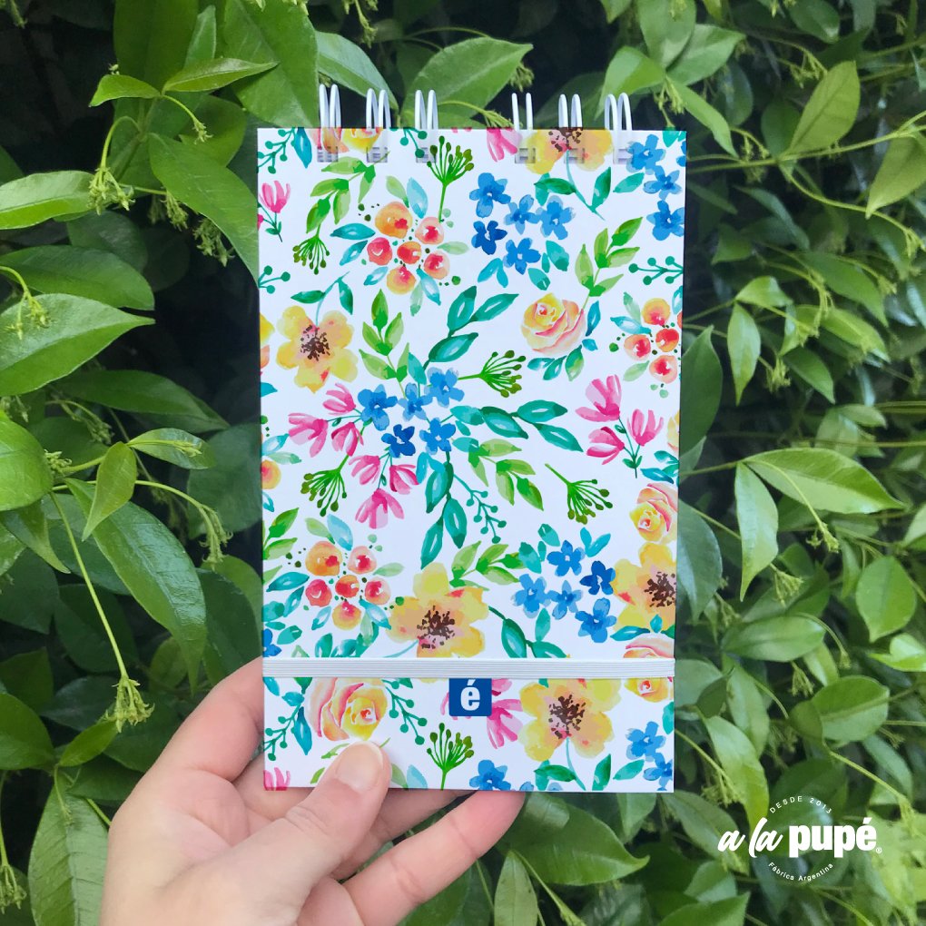 Libreta c/anillo- Floreado #32