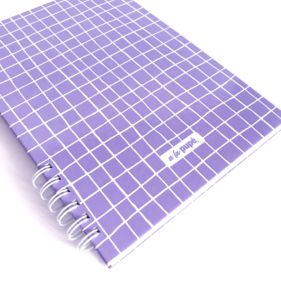 Cuaderno c/anillo 18.5x27 - Cuadrillé Lila - Imagen 2
