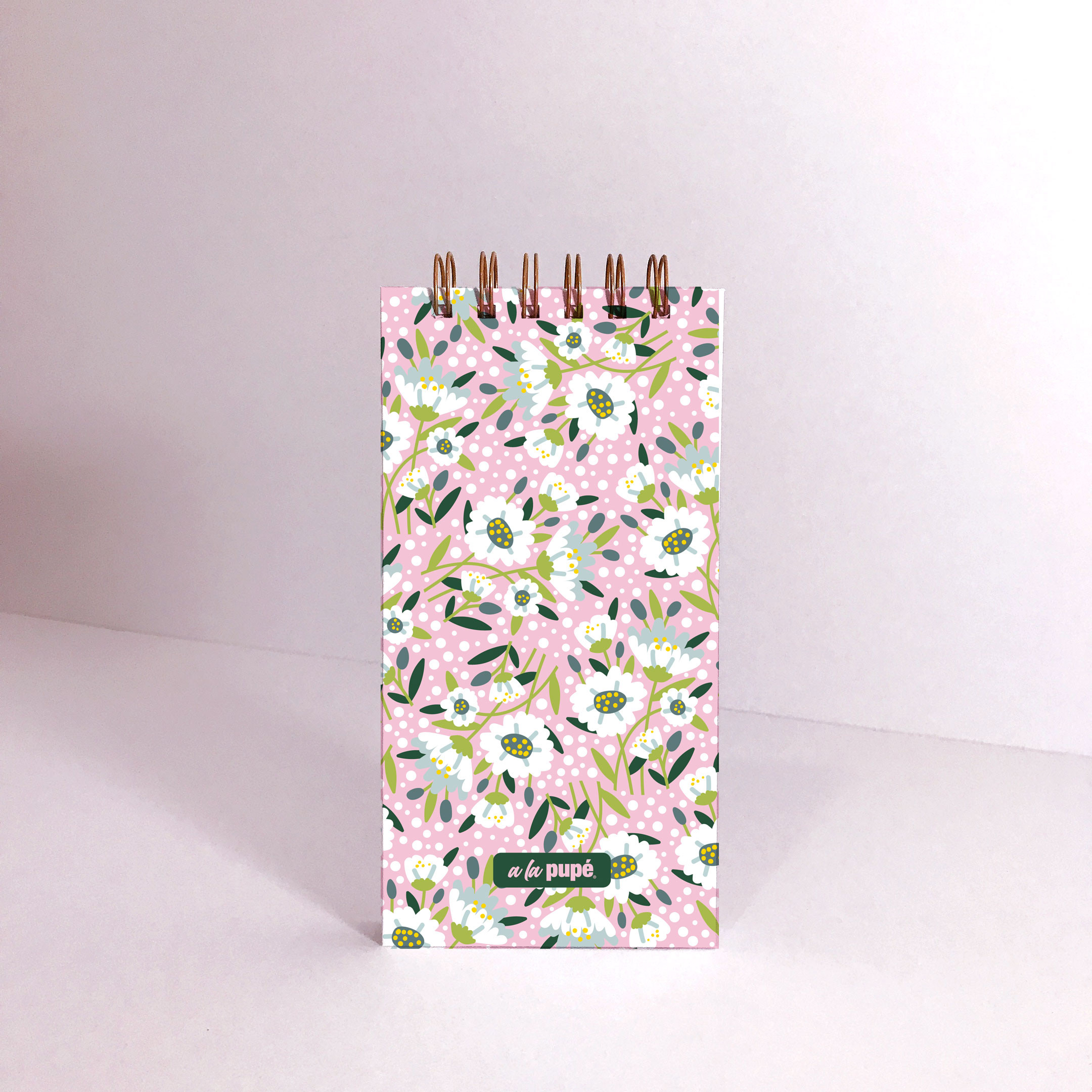 Libreta c/anillo 9x19cm. - Floreado 2.1