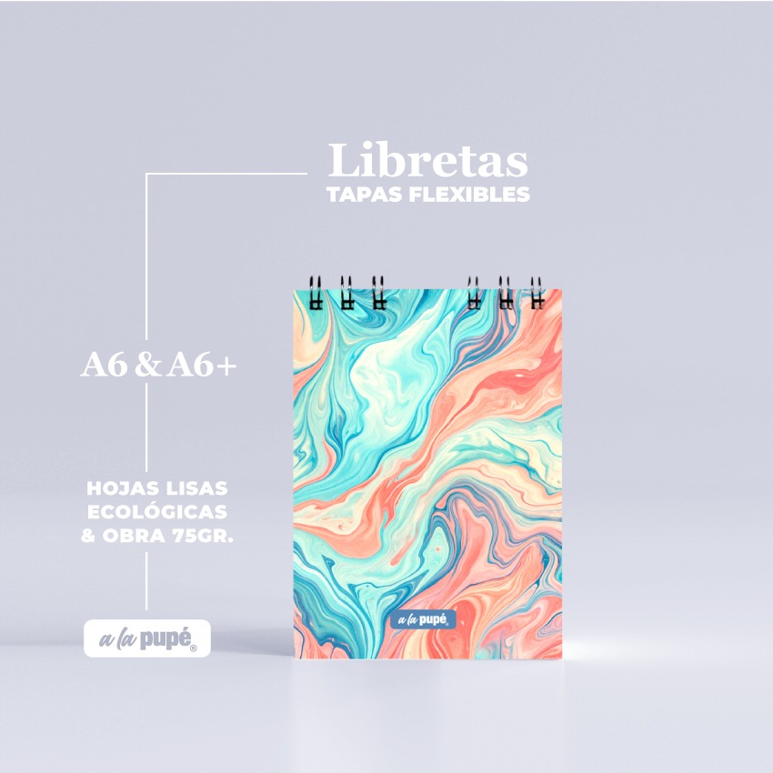 Libreta c/anillo- Mármol 7