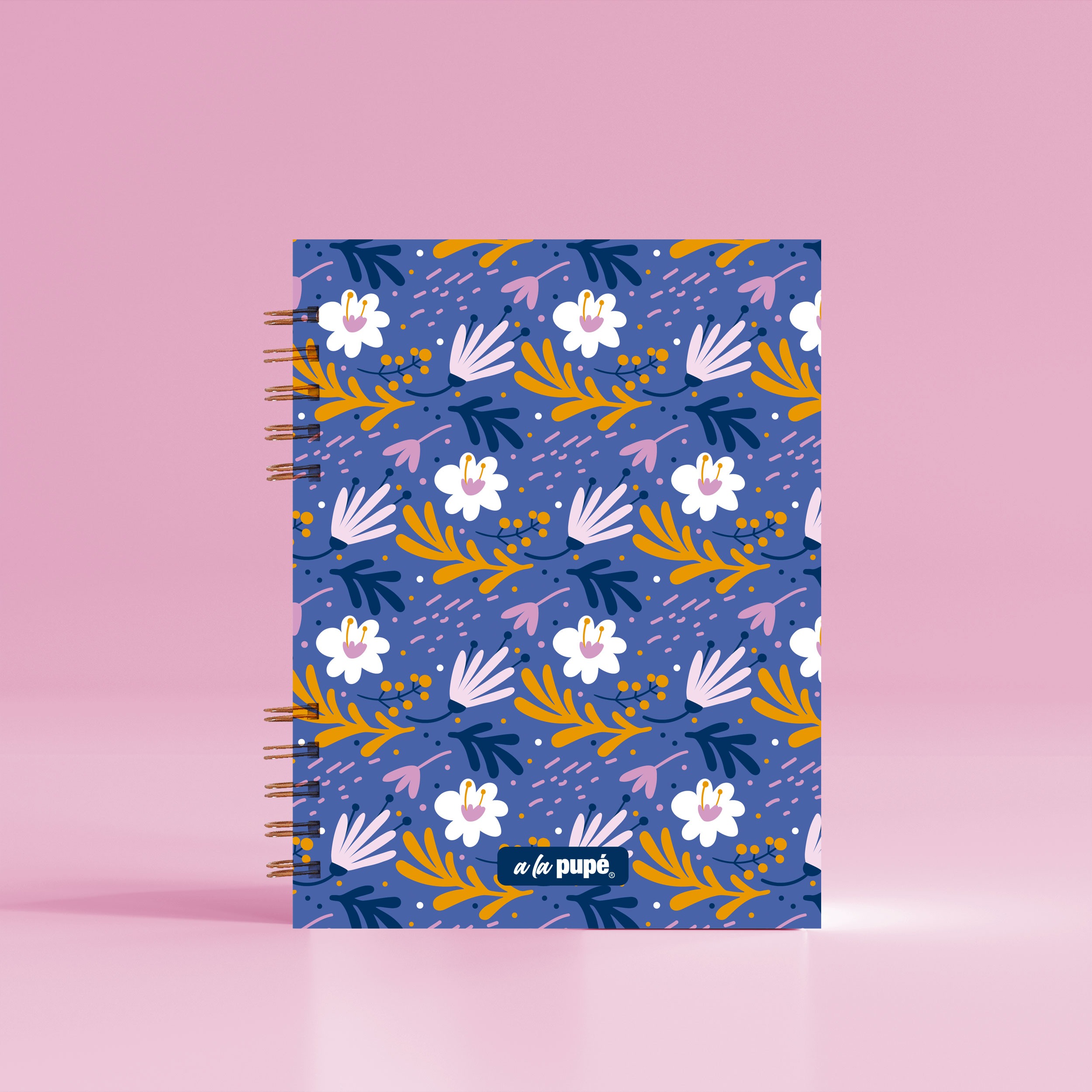 Cuaderno c/anillo 18.5x27 - Floreado 19.25