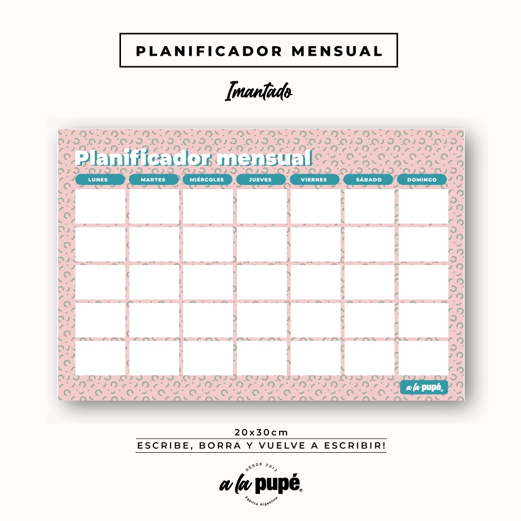 Planificador Imantado Mensual - 9.25