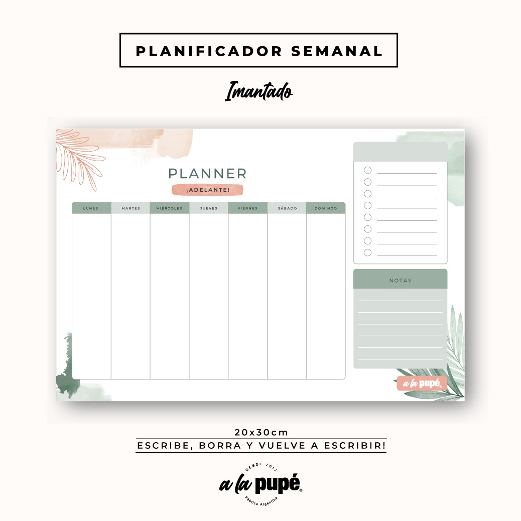 Planificador Imantado Semanal - 6.25