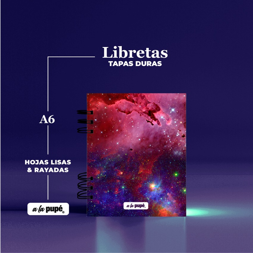 Libreta c/anillo 10.5x14.5cm. - Galaxias 3.25