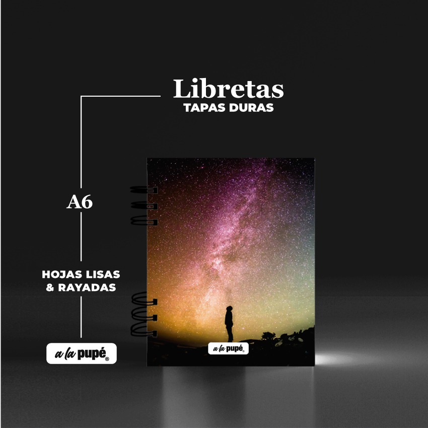 Libreta c/anillo 10.5x14.5cm. - Galaxias 5.25