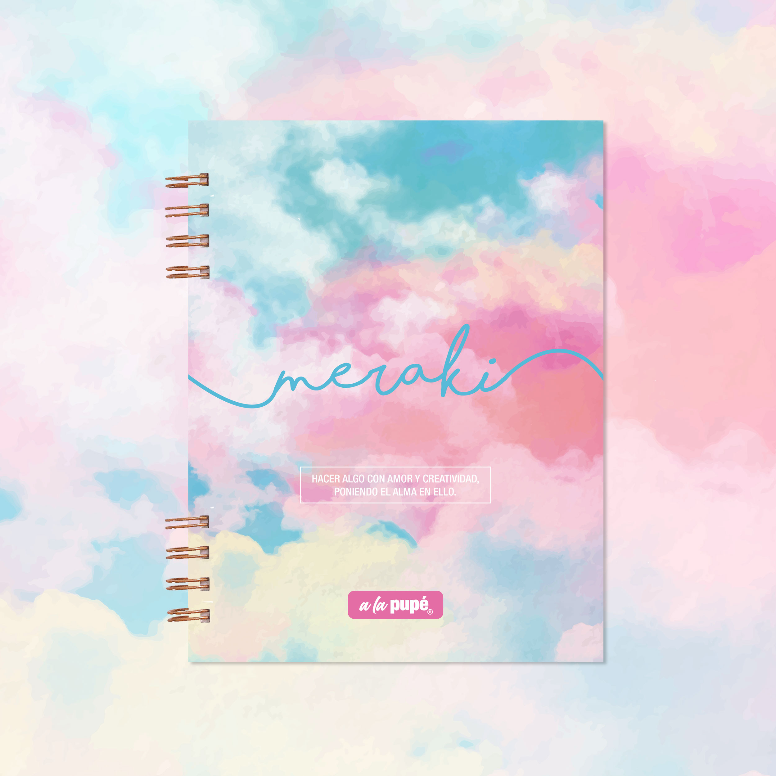 Cuaderno c/anillo 18.5x27 - Meraki