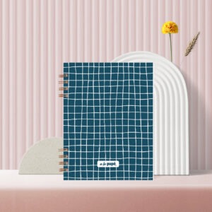 Cuaderno c/anillo 15x21 - Cuadrillé ultramar