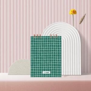 Libreta c/anillo- Cuadrillé verde