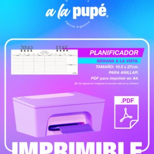 Planificador semanal Perpetuo 10.5x27 cm.